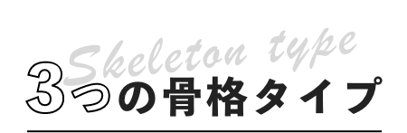 Skeleton type 3つの骨格タイプ
